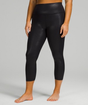 Lululemon Align™ High-Rise Crop 23" Leggings Dame Svarte | NO_LuLu62064