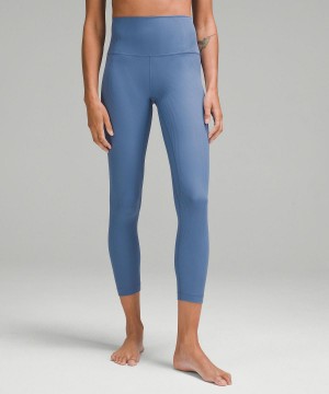 Lululemon Align™ High-Rise Ribbed25" Bukse Dame Blå | NO_LuLu57642