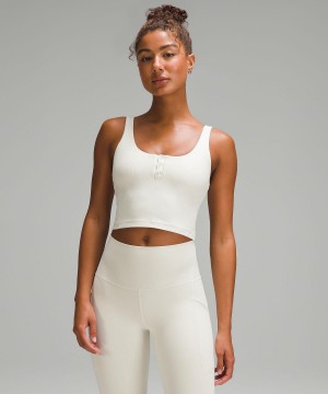 Lululemon Align™ Ribbed Henley Skjorte Dame Beige | NO_LuLu83147