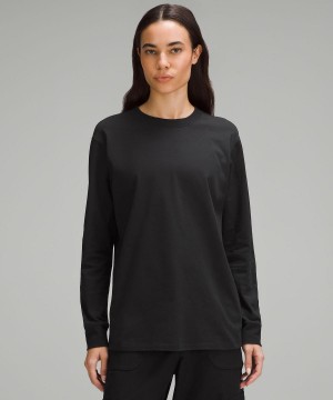 Lululemon All Yours Heavyweight Langermet Skjorte Dame Svarte | NO_LuLu93689