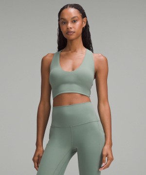 Lululemon Bend This Scoop and Cross Sports BH Dame Grå Grønn | NO_LuLu26362