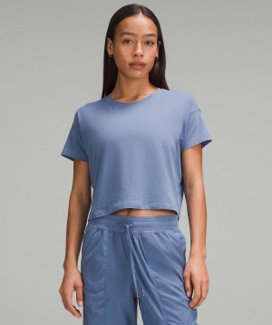 Lululemon Cates T-Shirt Skjorte Dame Blå | NO_LuLu75932