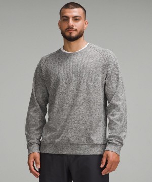 Lululemon Engineered Warmth Long-Sleeve Crew Gensere Og Gensere Herre Grå Svarte | NO_LuLu83644