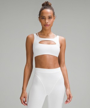 Lululemon Everlux Front Cut-Out Train Sports BH Dame Hvite | NO_LuLu27207