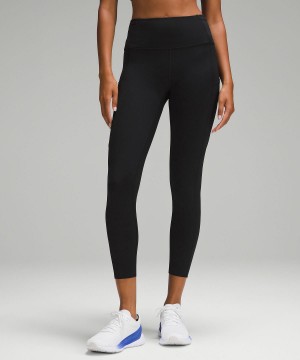 Lululemon Fast and Free High-Rise Tight 25" Bukse Dame Svarte | NO_LuLu62903