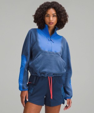 Lululemon Fleece + Ripstop Hiking Pullover Gensere Og Gensere Dame Blå | NO_LuLu40046