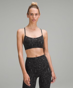 Lululemon Flow Y Nulu Sports BH Dame Leopard Svarte Multicolor | NO_LuLu16912