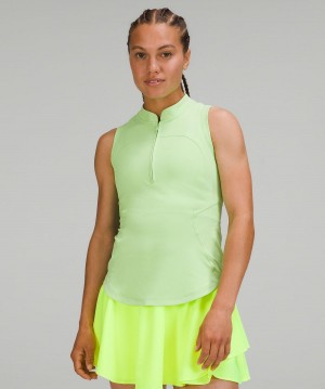 Lululemon Front-Zip Mockneck Tennis Tank Top Dame Grønn Lyse | NO_LuLu64934