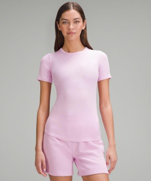 Lululemon Hold Tight Short-Sleeve Skjorte Dame Rosa | NO_LuLu14663