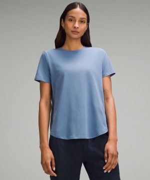 Lululemon Love Curved-Hem Crewneck T-Shirt Skjorte Dame Blå | NO_LuLu26827