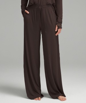 Lululemon Modal High-Rise Wide-Leg Lounge Bukse Dame Kaffe | NO_LuLu59377