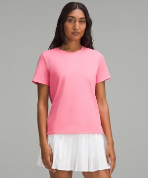 Lululemon Organic Cotton Crewneck T-skjorte Dame Rosa | NO_LuLu68761