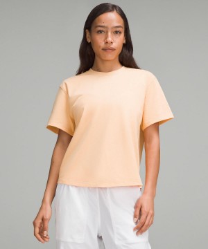 Lululemon Relaxed-Fit Cotton Jersey T-Shirt Skjorte Dame Korall | NO_LuLu37104