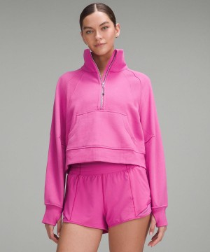 Lululemon Scuba Oversized Funnel-Neck Half Zip Gensere Og Gensere Dame Rosa | NO_LuLu84948