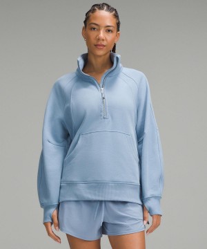 Lululemon Scuba Oversized Funnel-Neck Half Zip Gensere Og Gensere Dame Blå | NO_LuLu11722