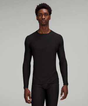 Lululemon SenseKnit Running Long-Sleeve T-skjorte Herre Svarte | NO_LuLu24772