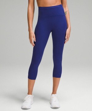 Lululemon Swift Speed High-Rise Crop 21" Bukse Dame Mørke Blå | NO_LuLu24176