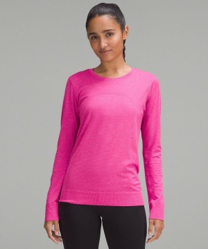 Lululemon Swiftly Relaxed Langermet Skjorte Dame Rosa | NO_LuLu97381