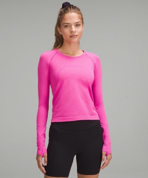 Lululemon Swiftly Tech Long-Sleeve 2.0 T-skjorte Dame Rosa | NO_LuLu35858