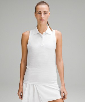 Lululemon Swiftly Tech Sleeveless Polo Shirt Tank Top Dame Hvite | NO_LuLu13057