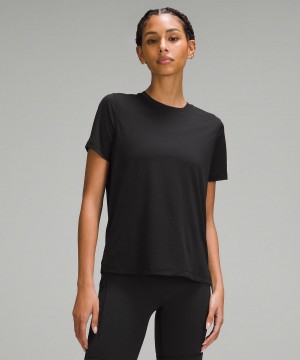 Lululemon Ultralight Hip-Length T-skjorte Dame Svarte | NO_LuLu39224