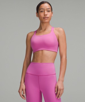 Lululemon Ultralu Square-Neck Workout Sports BH Dame Rosa | NO_LuLu89422