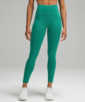 Lululemon Wunder Train High-Rise Tight with Pockets 25" Leggings Dame Grønn | NO_LuLu96982