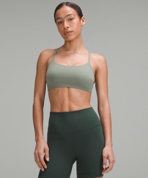 Lululemon Wunder Train Strappy Racer Sports BH Dame Grå Grønn | NO_LuLu10422