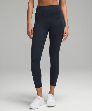 Lululemon Wunder Under SmoothCover Tight with Pockets 25" Bukse Dame Marineblå | NO_LuLu61509