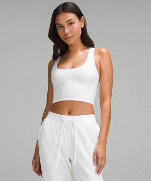 Lululemon Wundermost Ultra-Soft Nulu Scoop-Neck Cropped Tank Skjorte Dame Hvite | NO_LuLu63122