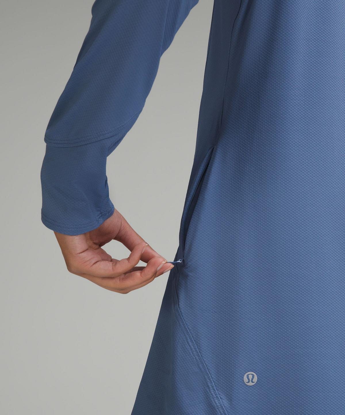 Lululemon Abrasion-Resistant High-Coverage Long-Sleeve Skjorte Dame Blå | NO_LuLu31734