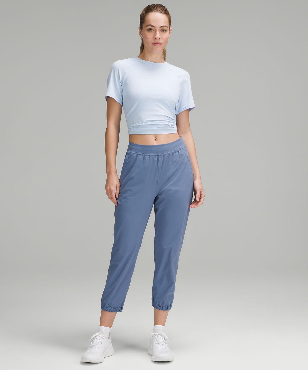 Lululemon Adapted State High-Rise Cropped Joggebukse Dame Blå | NO_LuLu54909