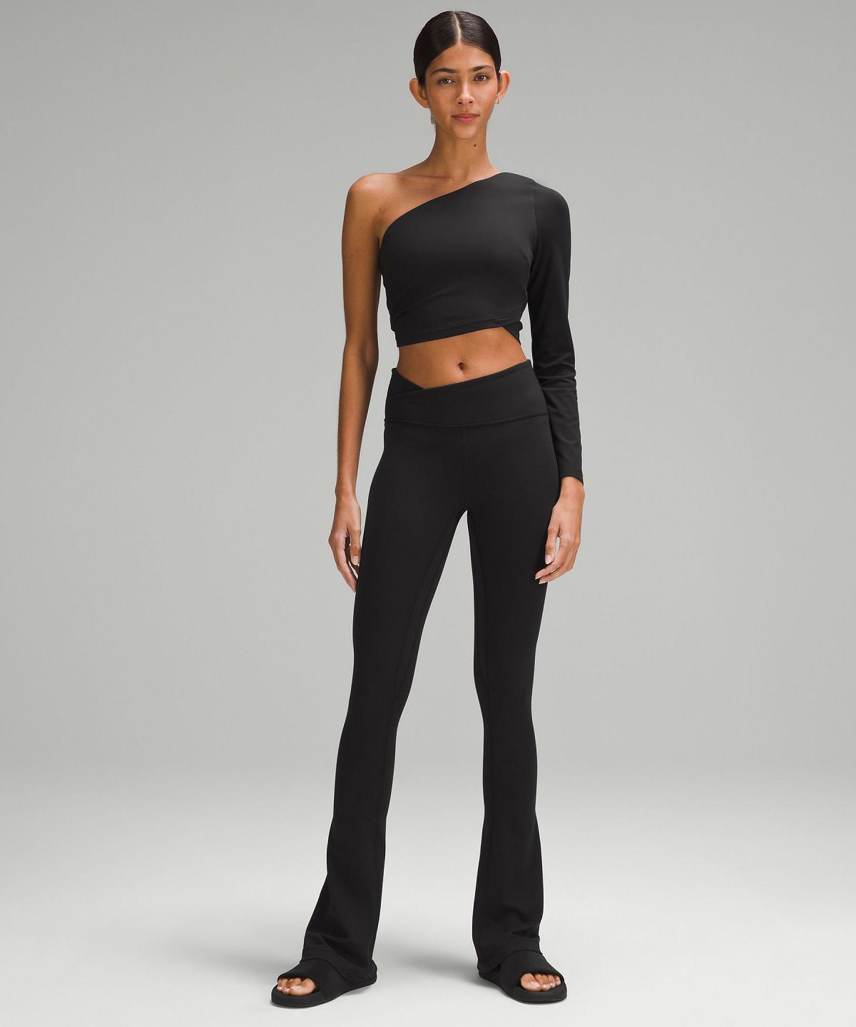 Lululemon Align™ Asymmetrical-Waist Mini-Flare Pant 32" Leggings Dame Svarte | NO_LuLu32272