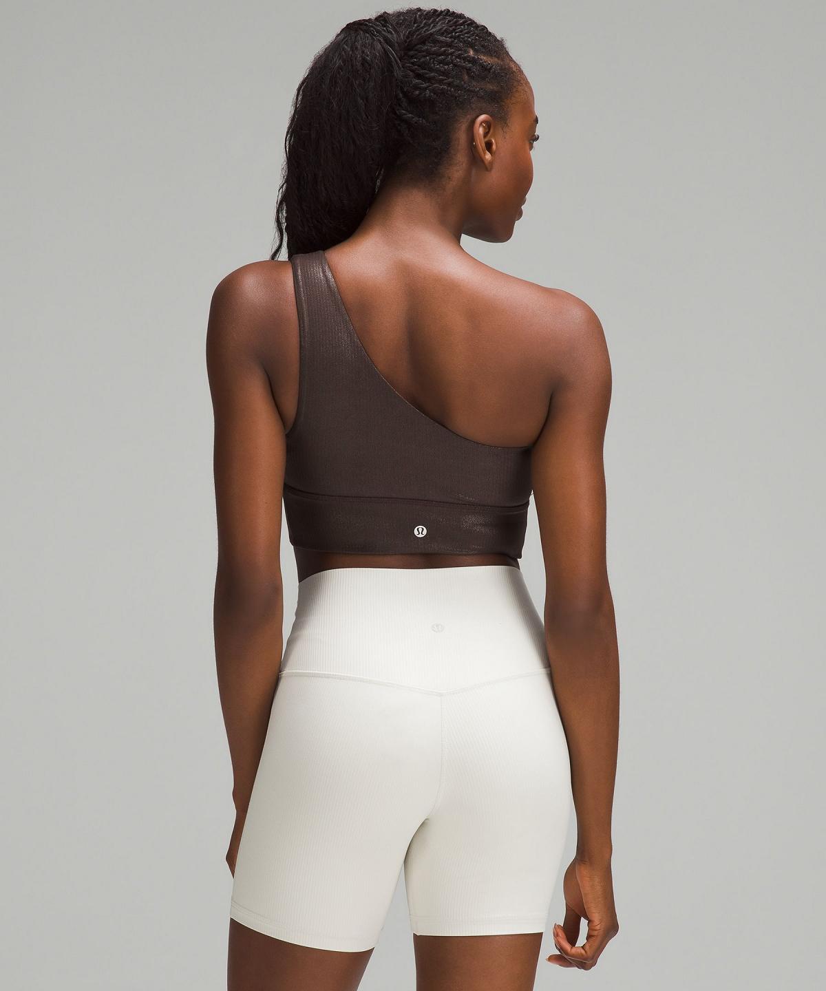 Lululemon Align™ Asymmetrical Ribbed Sports BH Dame Brune | NO_LuLu37975