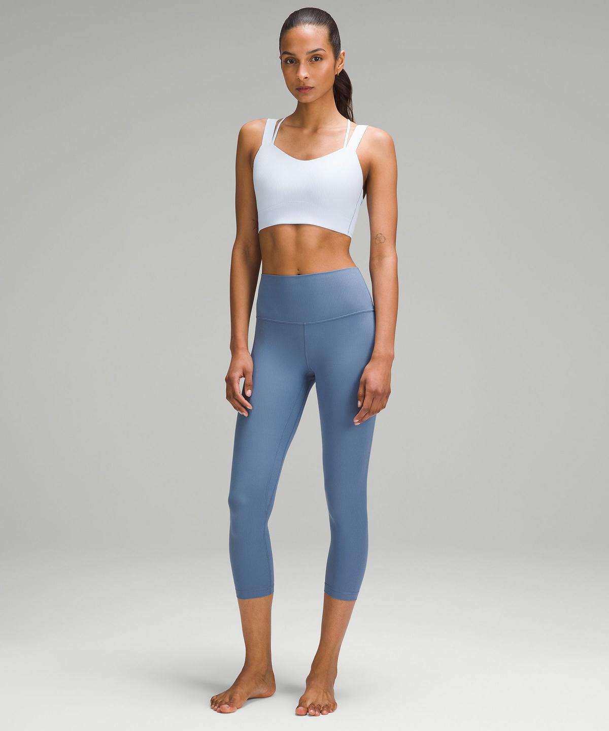 Lululemon Align™ High-Rise Ribbed Crop 23" Leggings Dame Blå | NO_LuLu44296