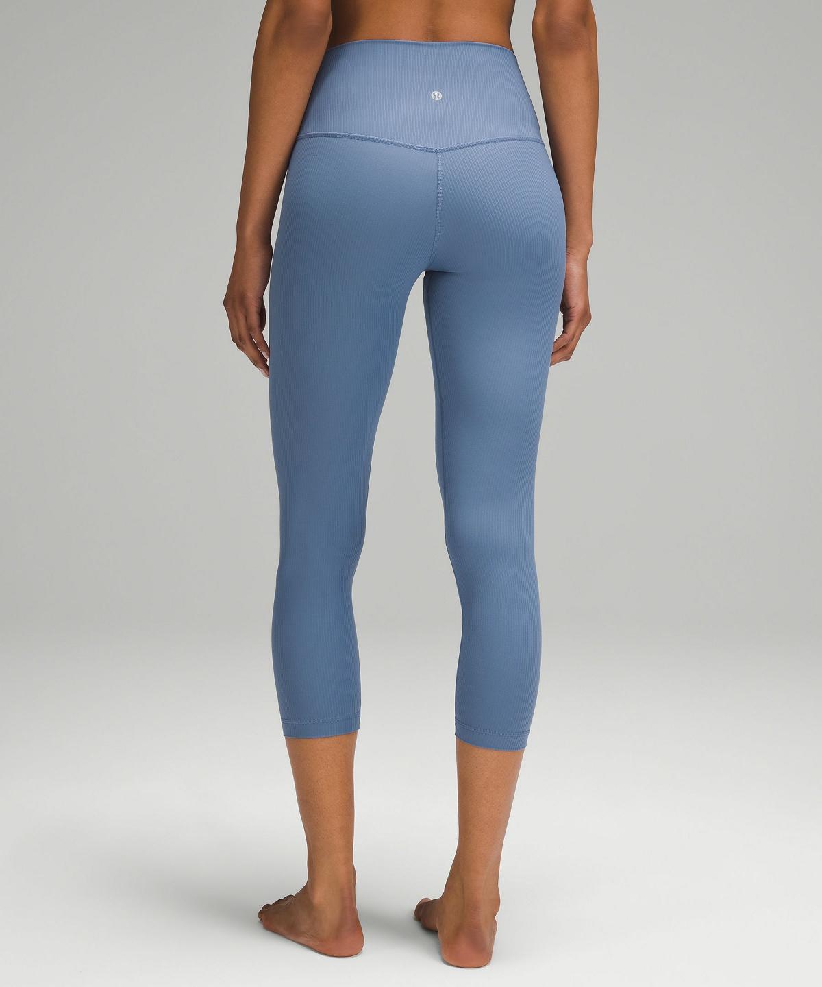 Lululemon Align™ High-Rise Ribbed Crop 23" Leggings Dame Blå | NO_LuLu44296