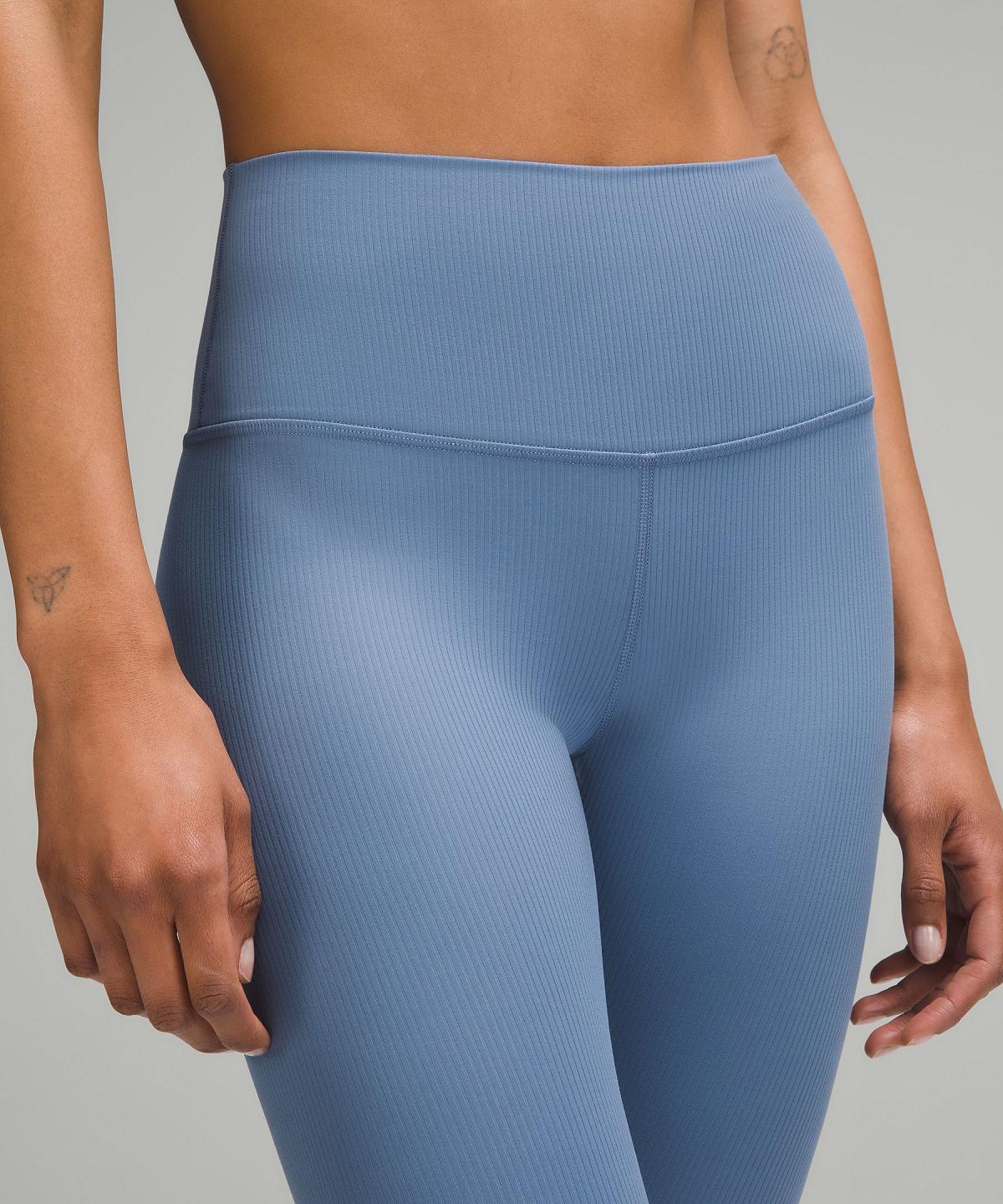 Lululemon Align™ High-Rise Ribbed Crop 23" Leggings Dame Blå | NO_LuLu44296