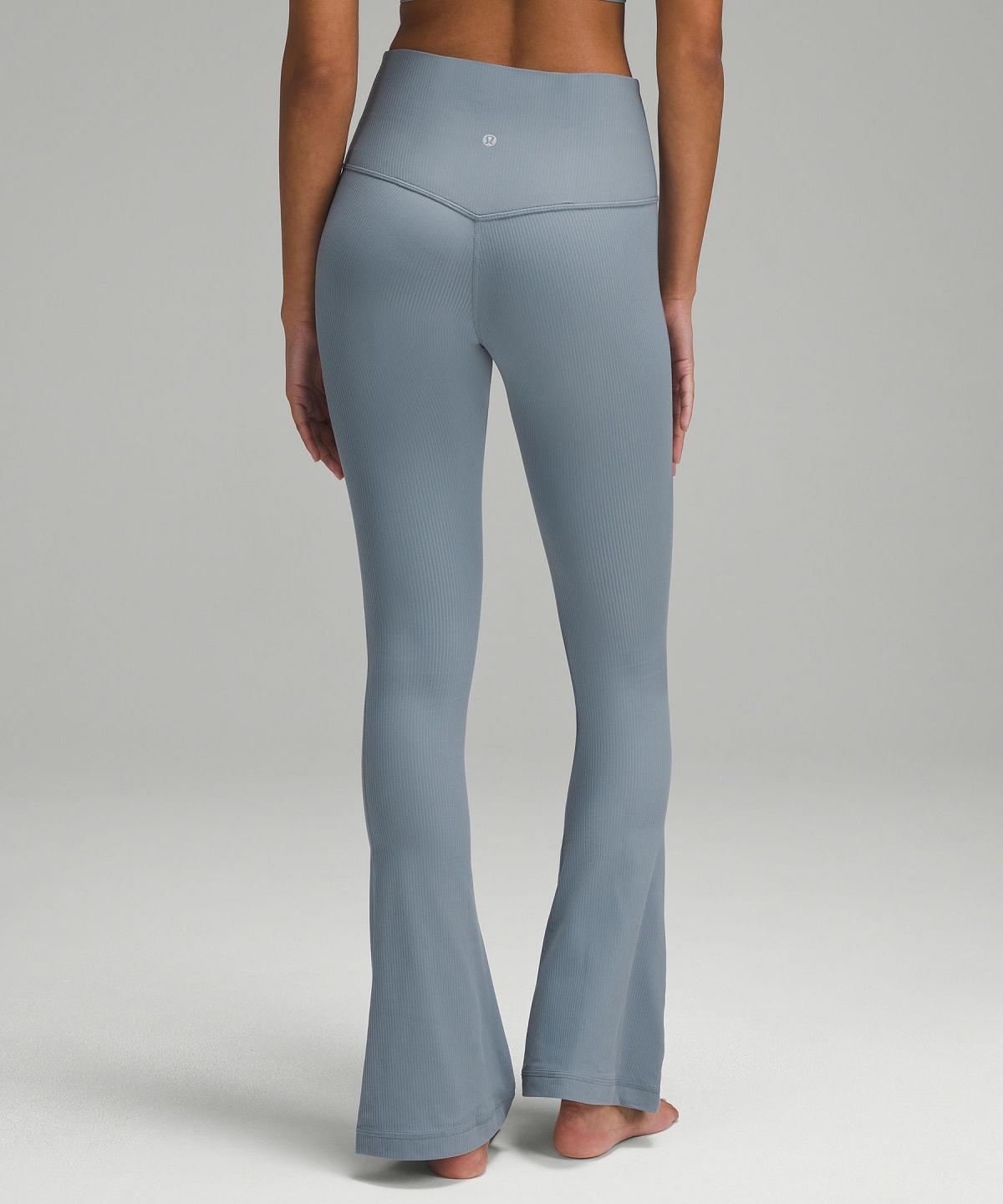 Lululemon Align™ High-Rise Ribbed Mini-Flare Pant Leggings Dame Blå | NO_LuLu49119