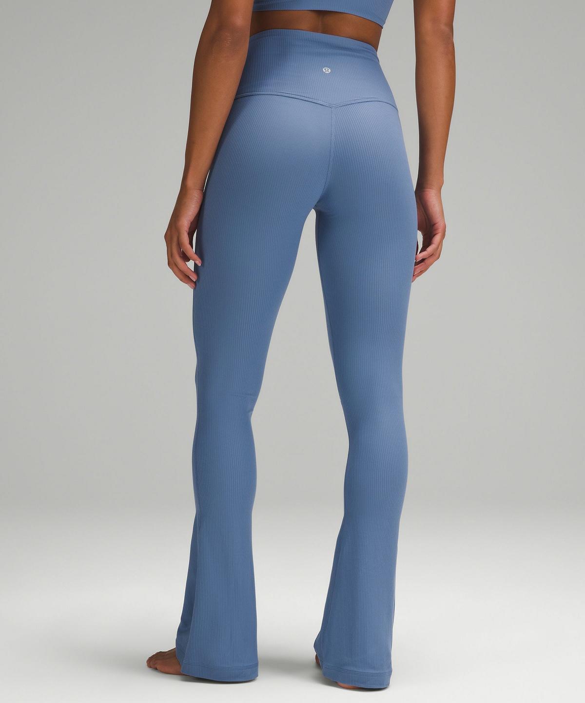 Lululemon Align™ High-Rise Ribbed Mini-Flare Pant Leggings Dame Blå | NO_LuLu58130