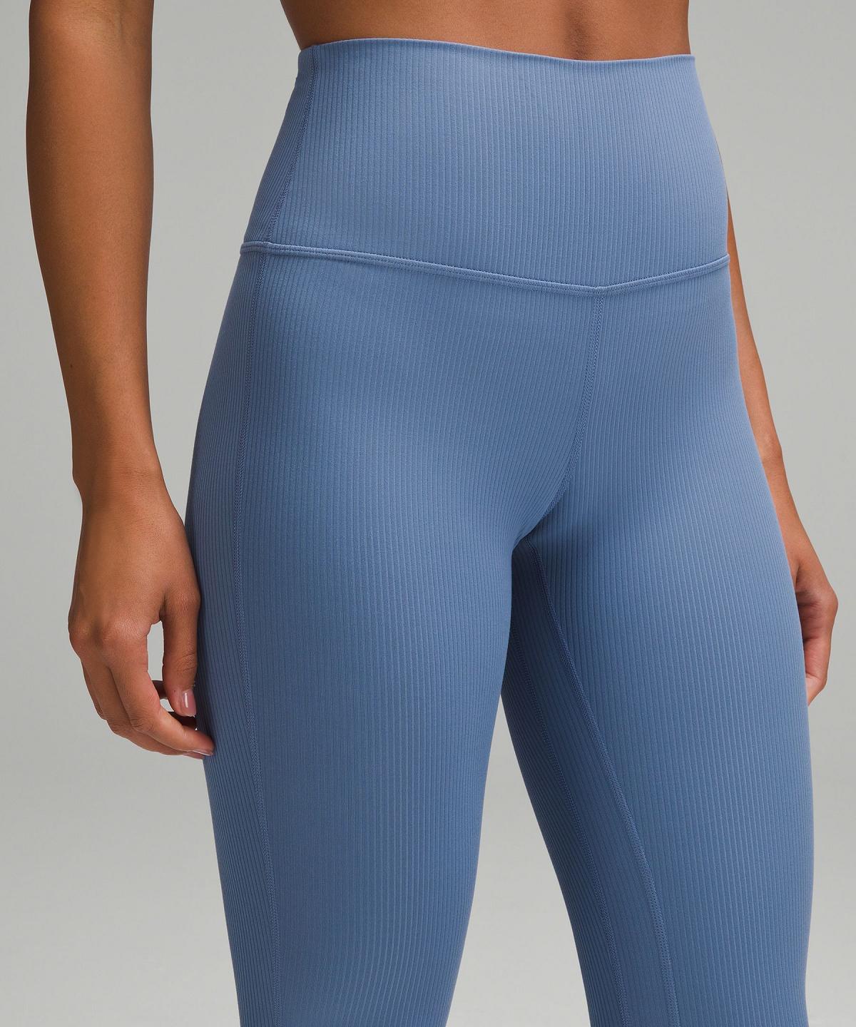 Lululemon Align™ High-Rise Ribbed Mini-Flare Pant Leggings Dame Blå | NO_LuLu58130