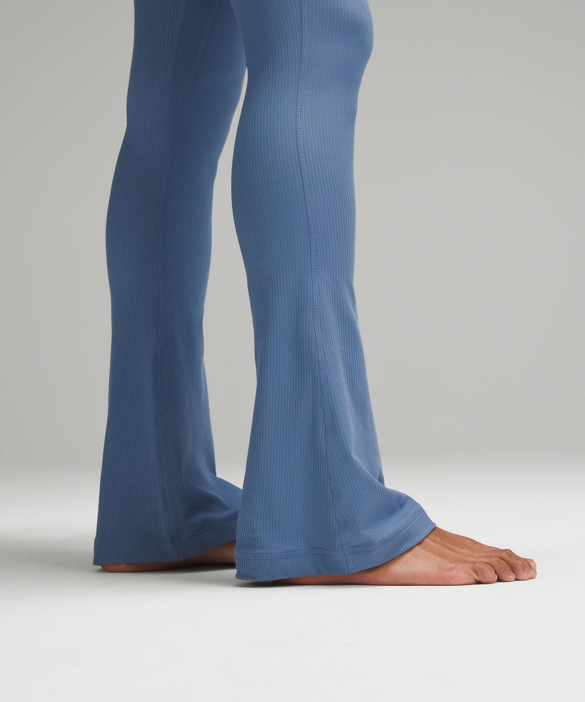 Lululemon Align™ High-Rise Ribbed Mini-Flare Pant Leggings Dame Blå | NO_LuLu58130