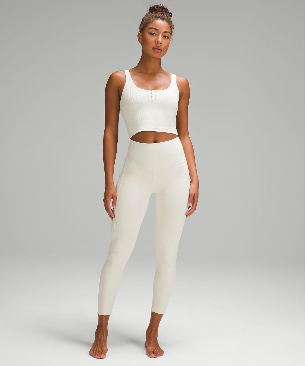 Lululemon Align™ Ribbed Henley Skjorte Dame Beige | NO_LuLu83147