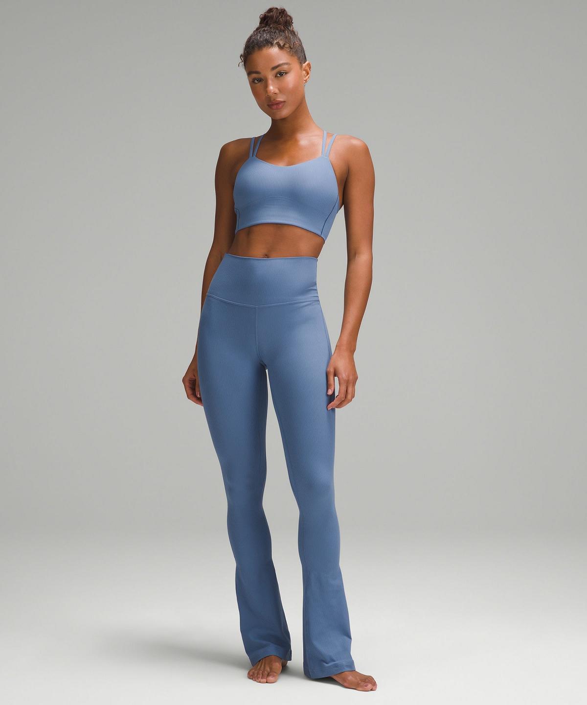 Lululemon Align™ Ribbed Mini-Flare Bukse Dame Blå | NO_LuLu38739