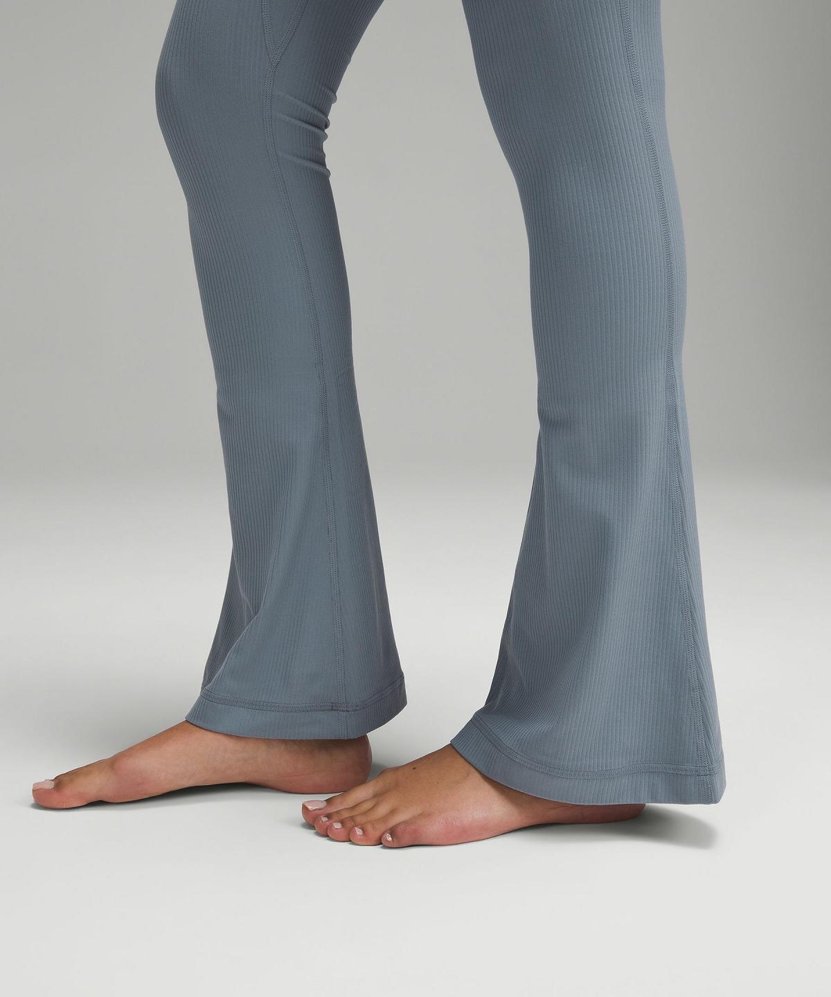 Lululemon Align™ Ribbed Mini-Flare Pant Leggings Dame Blå | NO_LuLu48266