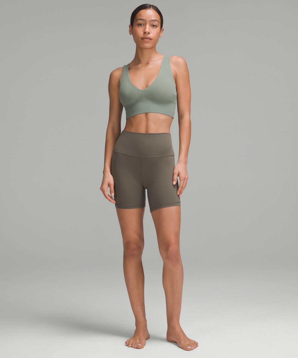 Lululemon Align™ V-Neck Sports BH Dame Grå Grønn | NO_LuLu60599