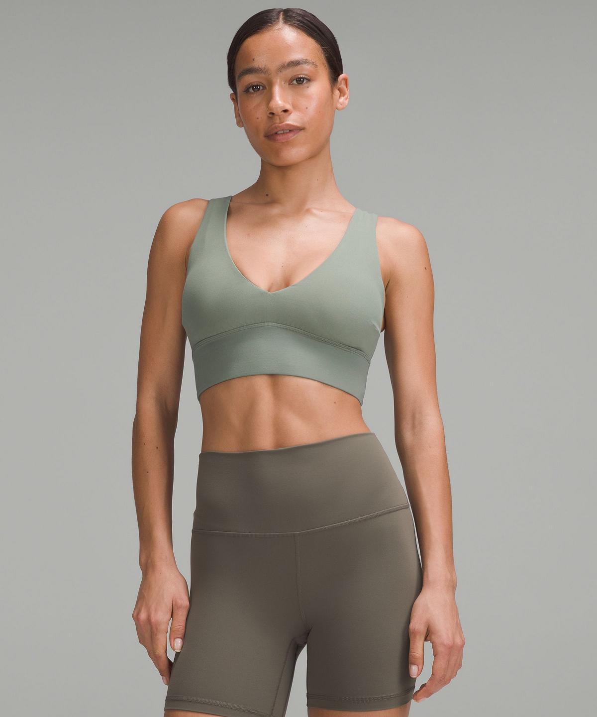 Lululemon Align™ V-Neck Sports BH Dame Grå Grønn | NO_LuLu60599