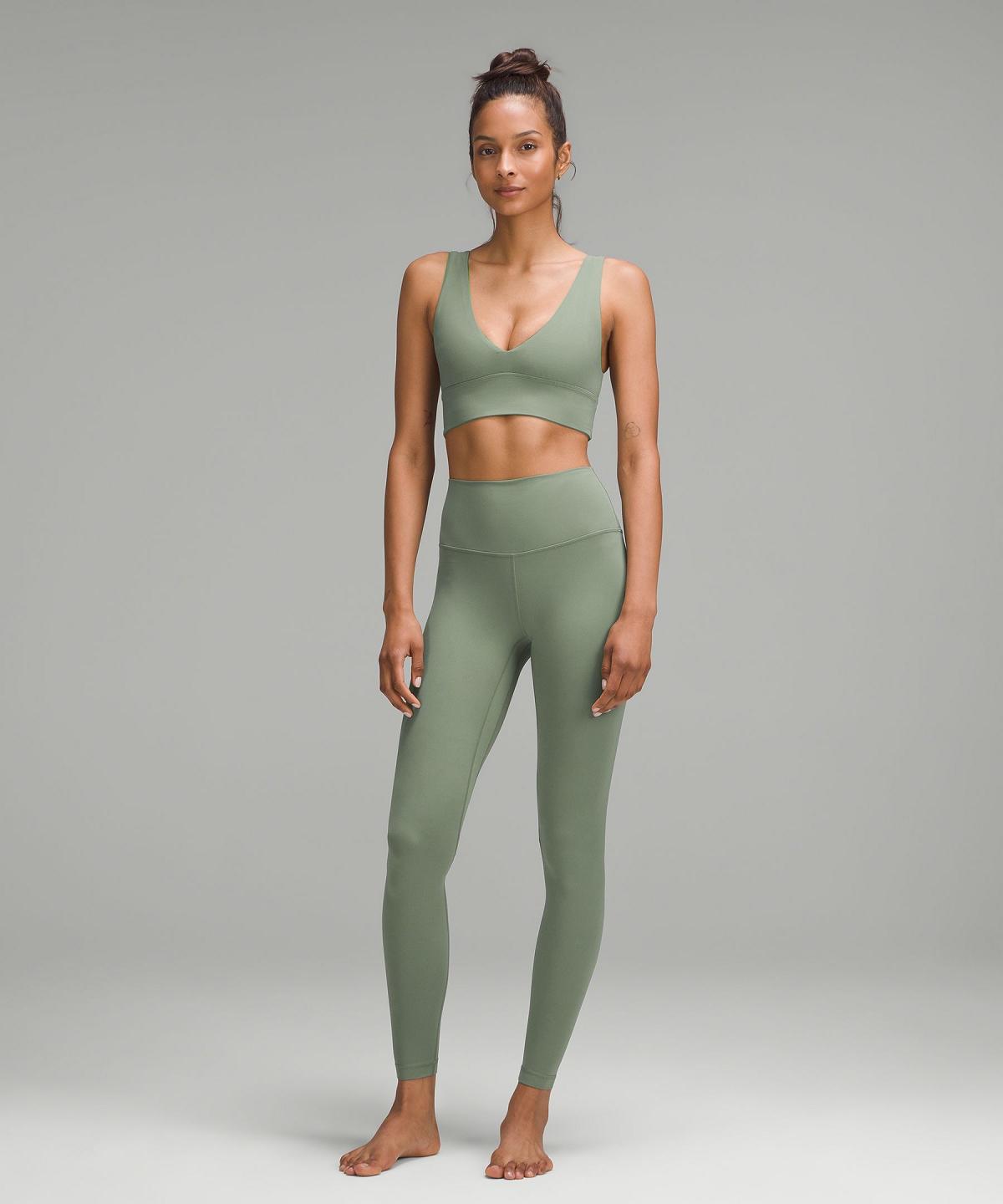 Lululemon Align™ V-Neck Sports BH Dame Grå Grønn | NO_LuLu51301