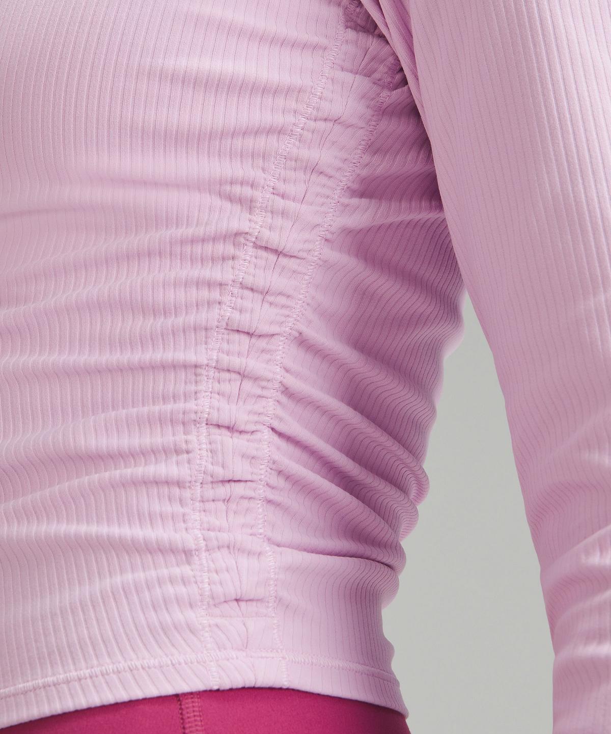 Lululemon All It Takes Ribbed Nulu Langermet Skjorte Dame Rosa | NO_LuLu19331