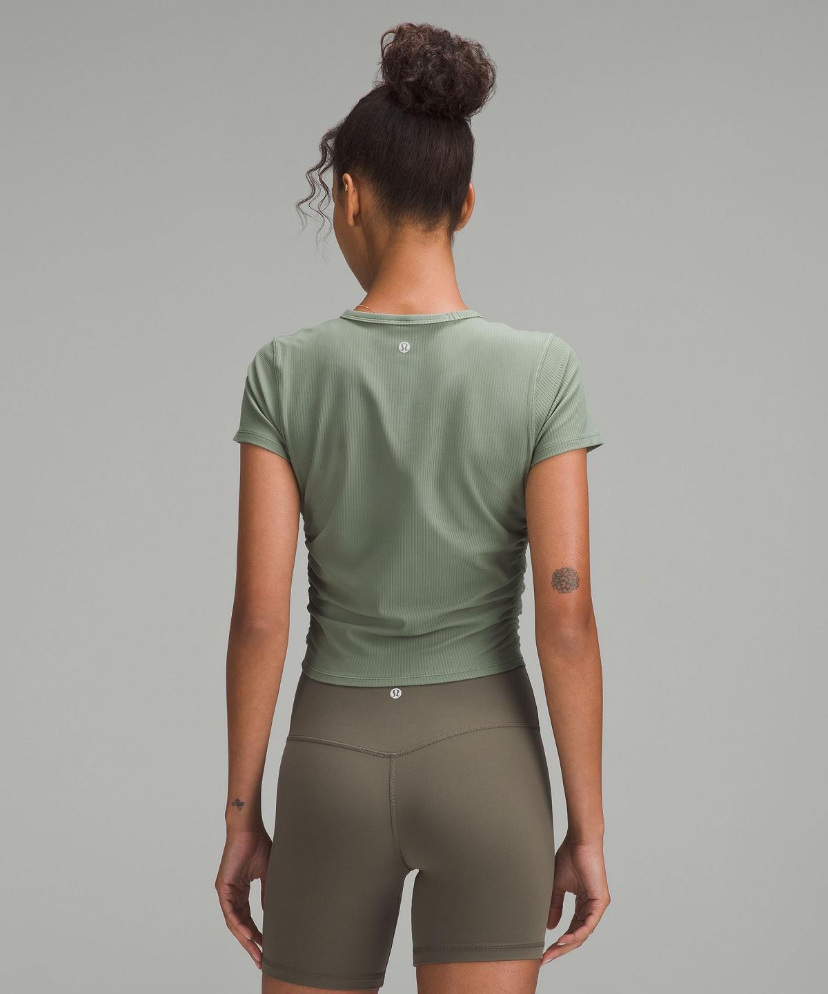 Lululemon All It Takes Ribbed Nulu T-Shirt Skjorte Dame Grønn | NO_LuLu38216