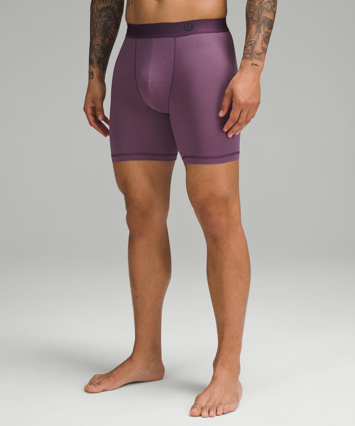 Lululemon Always In Motion Long Boxer 7" 5 Pack Undertøy Herre Grå Brune Lilla Lilla Lilla Dyp Grønn | NO_LuLu10926